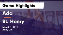 Ada  vs St. Henry  Game Highlights - March 1, 2019