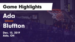 Ada  vs Bluffton Game Highlights - Dec. 13, 2019