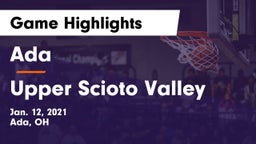 Ada  vs Upper Scioto Valley  Game Highlights - Jan. 12, 2021