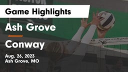 Ash Grove  vs Conway  Game Highlights - Aug. 26, 2023