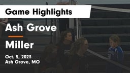 Ash Grove  vs Miller  Game Highlights - Oct. 5, 2023