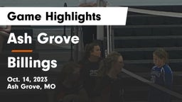 Ash Grove  vs Billings  Game Highlights - Oct. 14, 2023