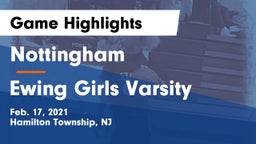 Nottingham  vs Ewing  Girls Varsity Game Highlights - Feb. 17, 2021