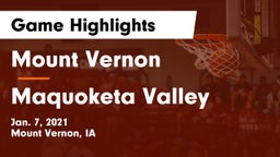 Mount Vernon  vs Maquoketa Valley  Game Highlights - Jan. 7, 2021
