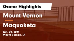 Mount Vernon  vs Maquoketa  Game Highlights - Jan. 22, 2021