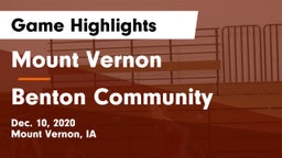 Mount Vernon  vs Benton Community Game Highlights - Dec. 10, 2020