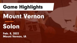 Mount Vernon  vs Solon  Game Highlights - Feb. 8, 2022