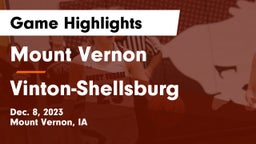 Mount Vernon  vs Vinton-Shellsburg  Game Highlights - Dec. 8, 2023