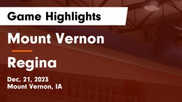Mount Vernon  vs Regina  Game Highlights - Dec. 21, 2023