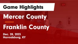 Mercer County  vs Franklin County  Game Highlights - Dec. 28, 2023