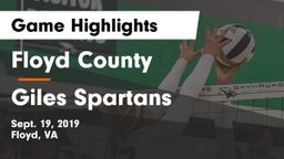 Floyd County  vs Giles  Spartans Game Highlights - Sept. 19, 2019