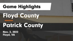 Floyd County  vs Patrick County  Game Highlights - Nov. 3, 2022