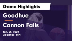 Goodhue  vs Cannon Falls  Game Highlights - Jan. 25, 2022