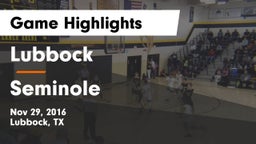Lubbock  vs Seminole  Game Highlights - Nov 29, 2016
