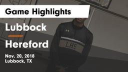 Lubbock  vs Hereford  Game Highlights - Nov. 20, 2018