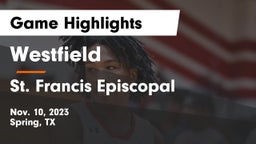 Westfield  vs St. Francis Episcopal Game Highlights - Nov. 10, 2023