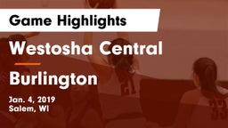 Westosha Central  vs Burlington  Game Highlights - Jan. 4, 2019