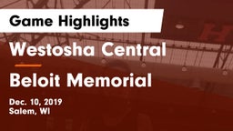Westosha Central  vs Beloit Memorial  Game Highlights - Dec. 10, 2019
