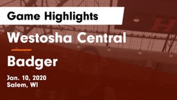 Westosha Central  vs Badger  Game Highlights - Jan. 10, 2020