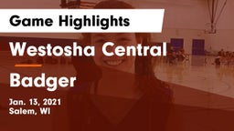 Westosha Central  vs Badger  Game Highlights - Jan. 13, 2021