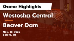 Westosha Central  vs Beaver Dam  Game Highlights - Nov. 18, 2023