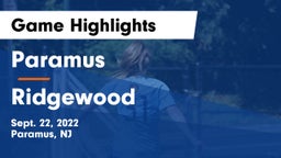 Paramus  vs Ridgewood  Game Highlights - Sept. 22, 2022
