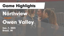Northview  vs Owen Valley Game Highlights - Jan. 7, 2023