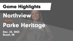 Northview  vs Parke Heritage  Game Highlights - Dec. 23, 2023