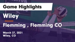 Wiley  vs Flemming , Flemming CO Game Highlights - March 27, 2021