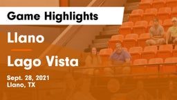 Llano  vs Lago Vista  Game Highlights - Sept. 28, 2021