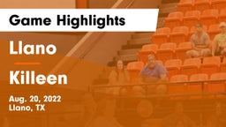 Llano  vs Killeen  Game Highlights - Aug. 20, 2022