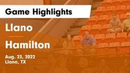 Llano  vs Hamilton  Game Highlights - Aug. 23, 2022