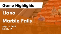 Llano  vs Marble Falls  Game Highlights - Sept. 2, 2022