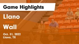 Llano  vs Wall  Game Highlights - Oct. 31, 2022