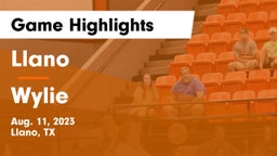Llano  vs Wylie  Game Highlights - Aug. 11, 2023