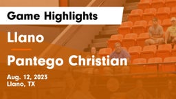 Llano  vs Pantego Christian  Game Highlights - Aug. 12, 2023
