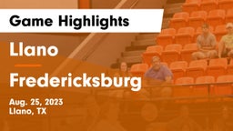 Llano  vs Fredericksburg  Game Highlights - Aug. 25, 2023