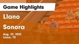 Llano  vs Sonora  Game Highlights - Aug. 29, 2023