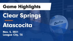 Clear Springs  vs Atascocita  Game Highlights - Nov. 5, 2021