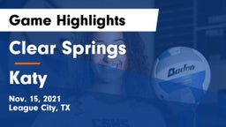 Clear Springs  vs Katy  Game Highlights - Nov. 15, 2021