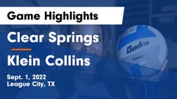 Clear Springs  vs Klein Collins  Game Highlights - Sept. 1, 2022