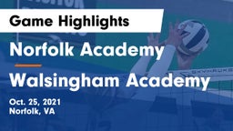 Norfolk Academy vs Walsingham Academy Game Highlights - Oct. 25, 2021