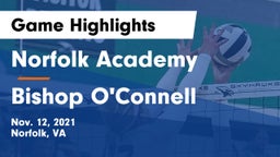 Norfolk Academy vs Bishop O'Connell  Game Highlights - Nov. 12, 2021