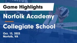 Norfolk Academy vs Collegiate School Game Highlights - Oct. 13, 2023