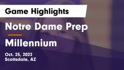Notre Dame Prep  vs Millennium   Game Highlights - Oct. 25, 2022