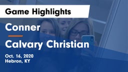 Conner  vs Calvary Christian Game Highlights - Oct. 16, 2020