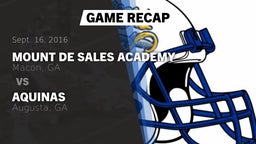 Recap: Mount de Sales Academy  vs. Aquinas  2016
