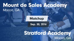 Matchup: Mount de Sales vs. Stratford Academy  2016