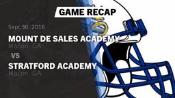 Recap: Mount de Sales Academy  vs. Stratford Academy  2016