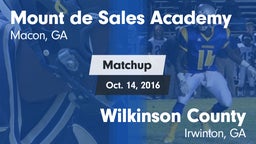 Matchup: Mount de Sales vs. Wilkinson County  2016